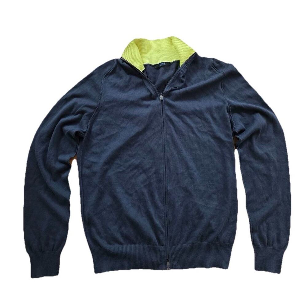 VALENTINO Red Cardigan Men's Zip Up Long Sleeve Full Zip Black Size XL A001787